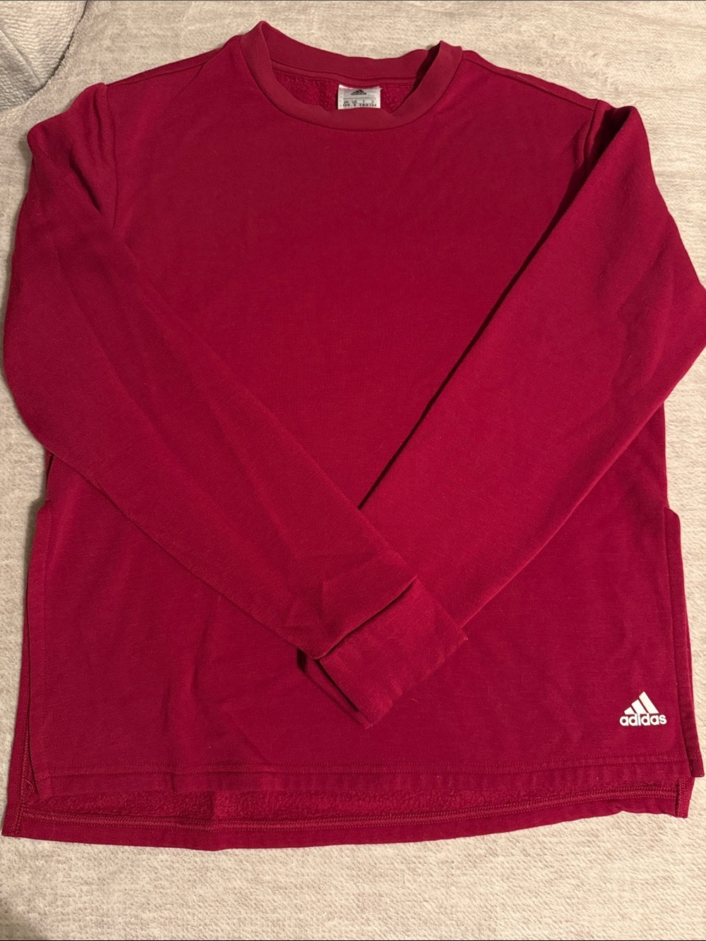 Adidas Long Sleeve Crewneck Shirt - Burgundy